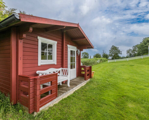 Die Sauna im Garten für Gäste des Silberhofes