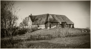 Historische Ansicht Silberhof Pellworm auf der Warft